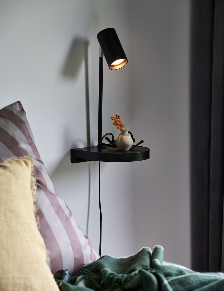 Cody Tischlampe Nachttischlampe Ø 6 cm Schwarz