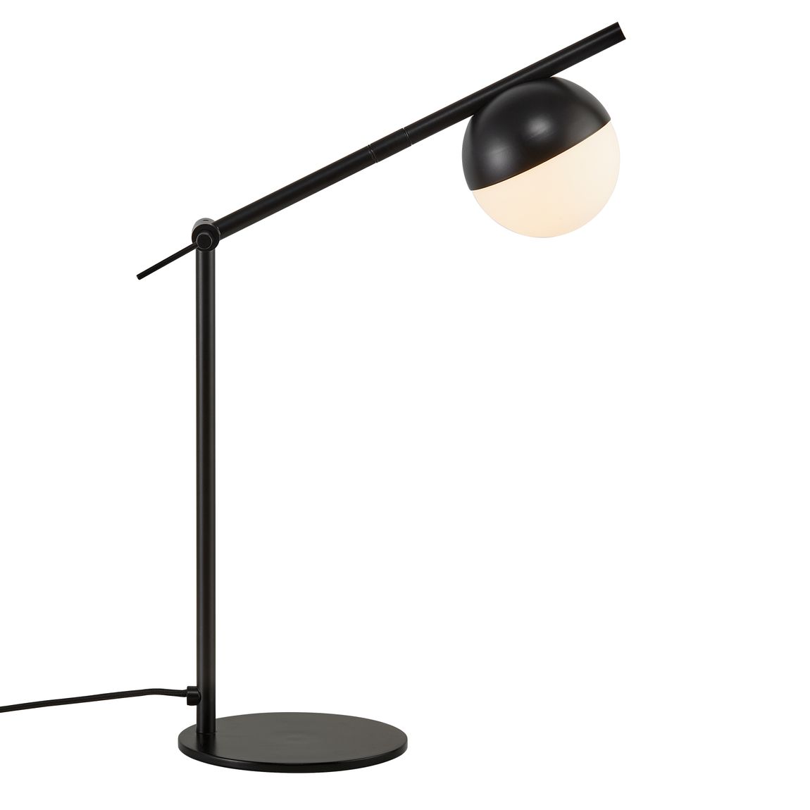 Contina Tischlampe Leselampe Ø 10 cm Schwarz/Weiß