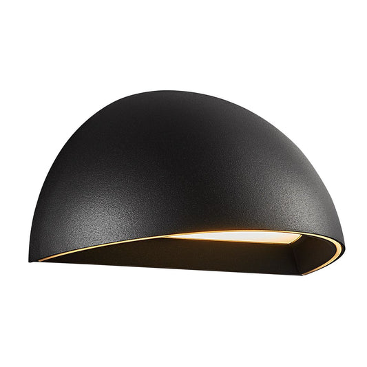 Arcus Wandlampe Outdoor LED Bluetooth Schwarz / Opalweiß - Voelpe