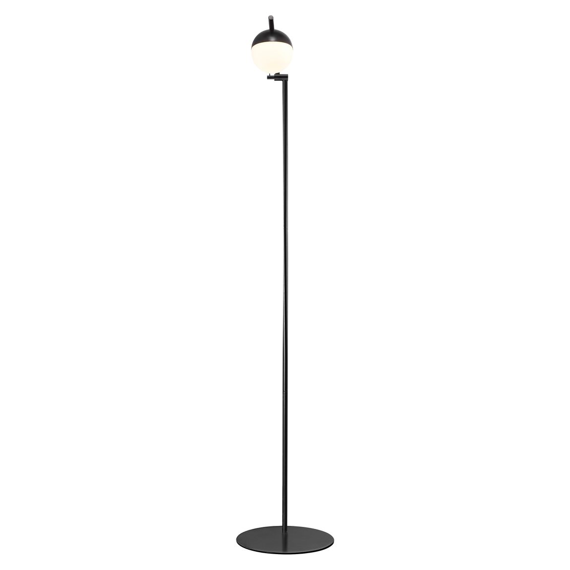 Contina Stehlampe Leselampe Ø 10 cm Opalweiß / Schwarz - Voelpe