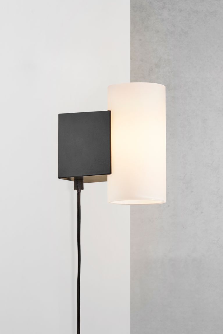 Mona Wandlampe Leselampe 16 x 8 cm Schwarz/Weiß
