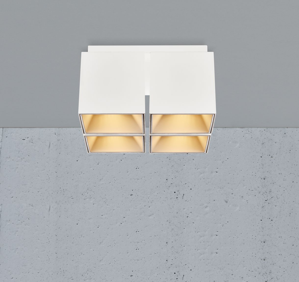 Ethan 4er Anbauspot Deckenlampe 21,6 x 21,6 cm  Weiß Matt