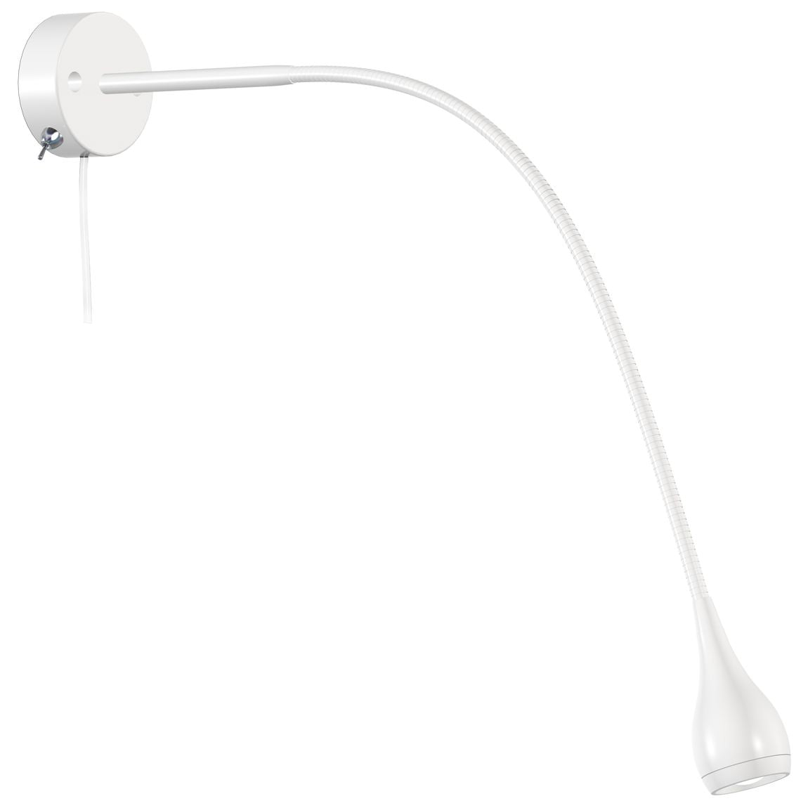 Drop Wandlampe Leselampe Ø 3,5 cm Weiß - Voelpe