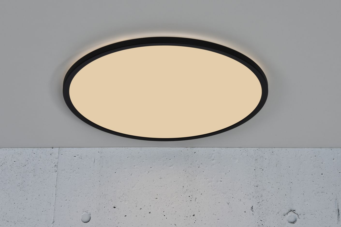 Oja Deckenlampe Ø 60 cm mit Moodmaker Dimmer Schwarz - Voelpe