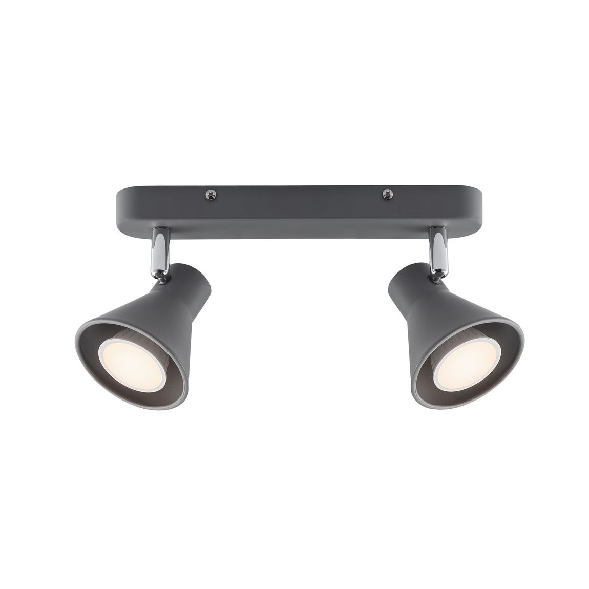 Eik 2er-Spot Ø 8,6 cm Deckenlampe Grau - Voelpe