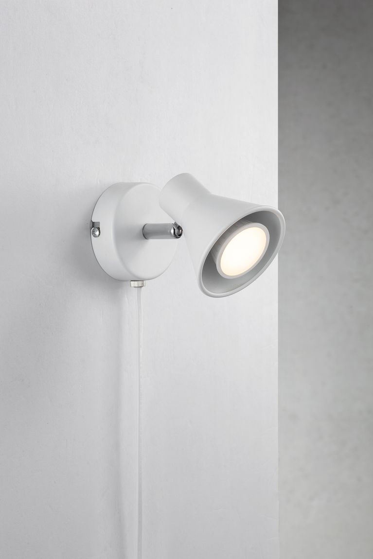 Eik Spot Ø 8,6 cm Wandlampe Weiß - Voelpe