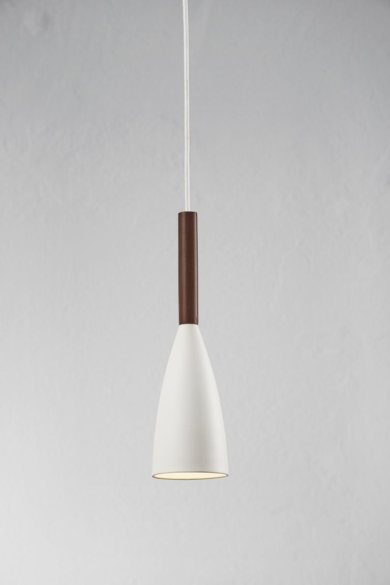 Pure Pendellampe Hängelampe Ø 10 cm Weiß/Holz