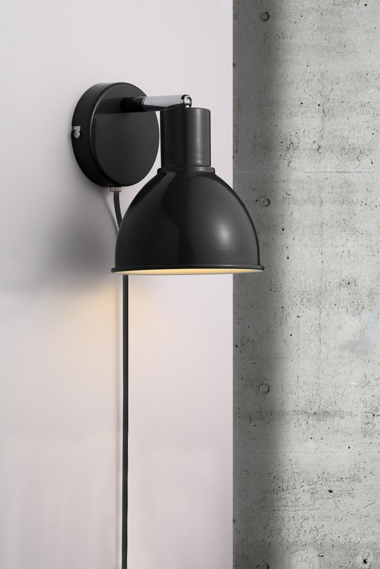 Pop Wandlampe E27 Schwarz