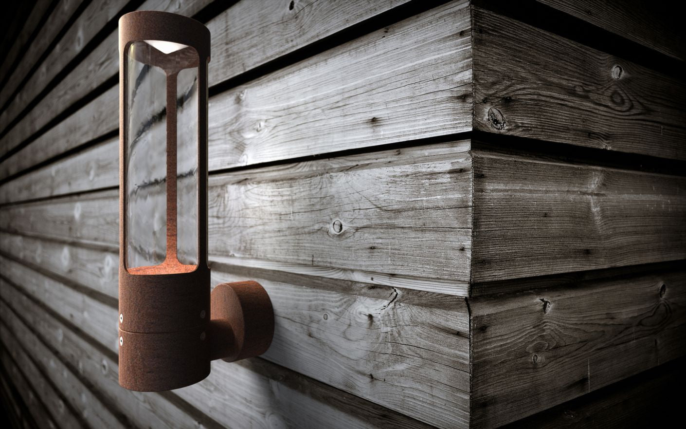 Helix Wandlampe Ø 8 cm Outdoor Rost
