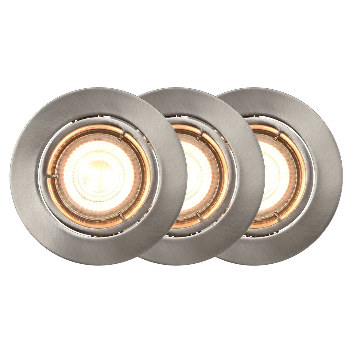 Carina Smart Light 3er Set Spots GU10 Nickel - Voelpe