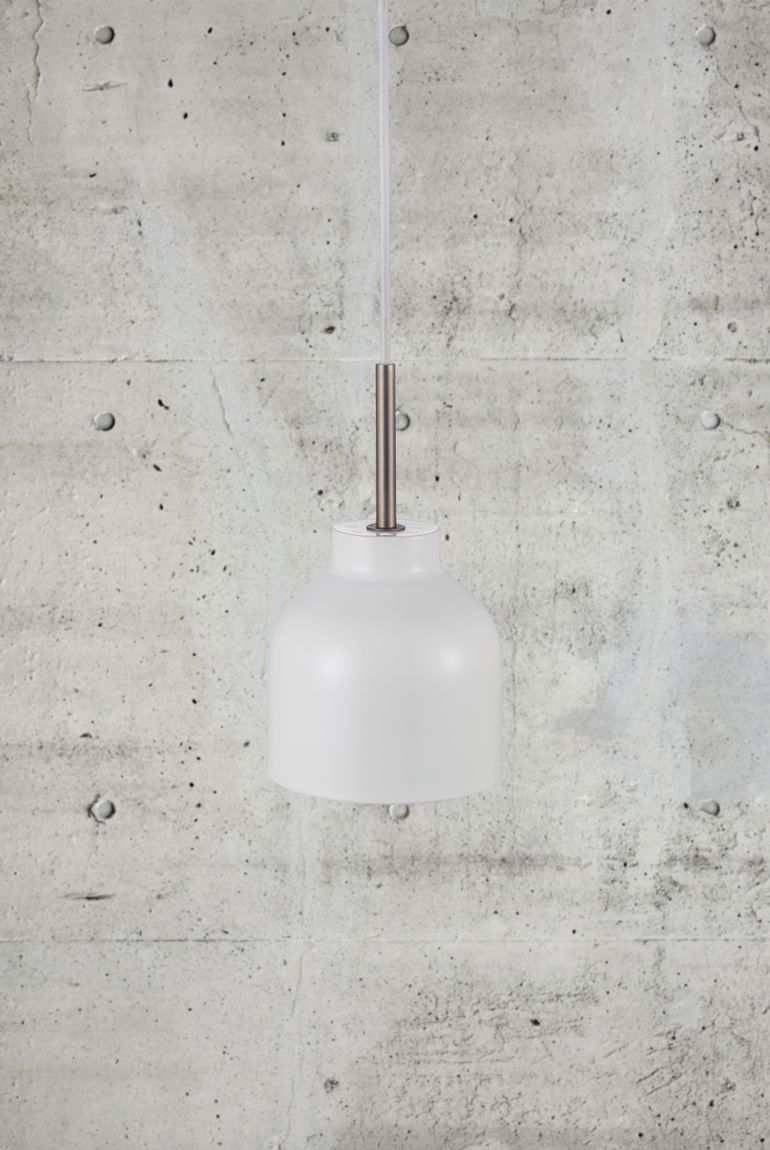 Julian Pendellampe Hängelampe Ø 13 cm Weiß/Silber