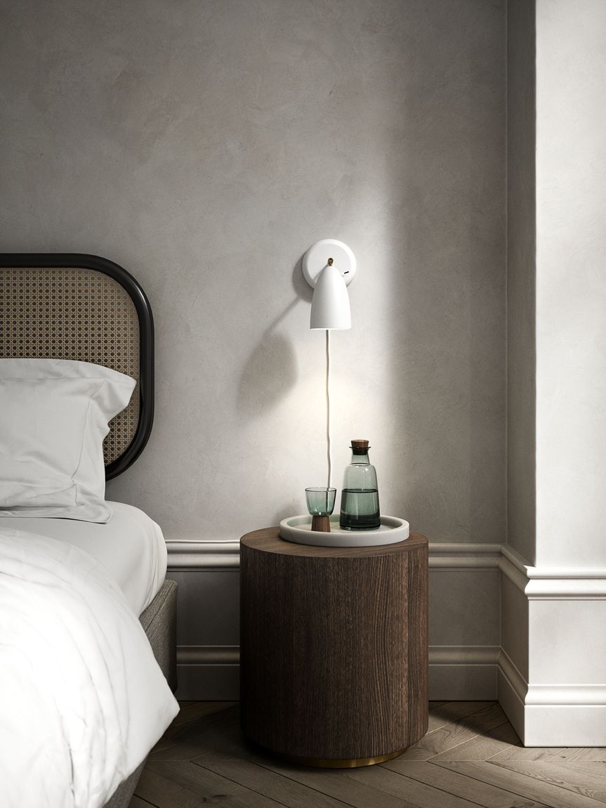 Nexus Wandlampe Leselampe Ø 10 cm Weiß