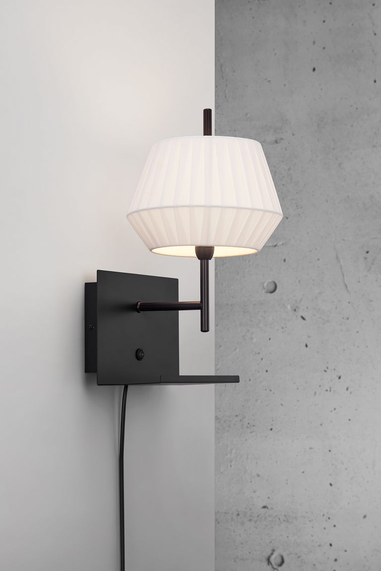 Dicte Wandlampe E14 Weiß - Voelpe