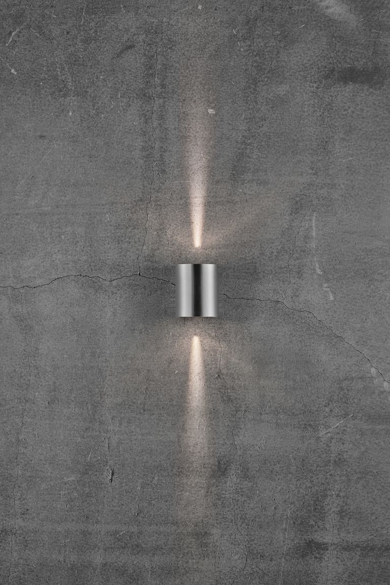 Canto 2 Wandlampe LED Edelstahl