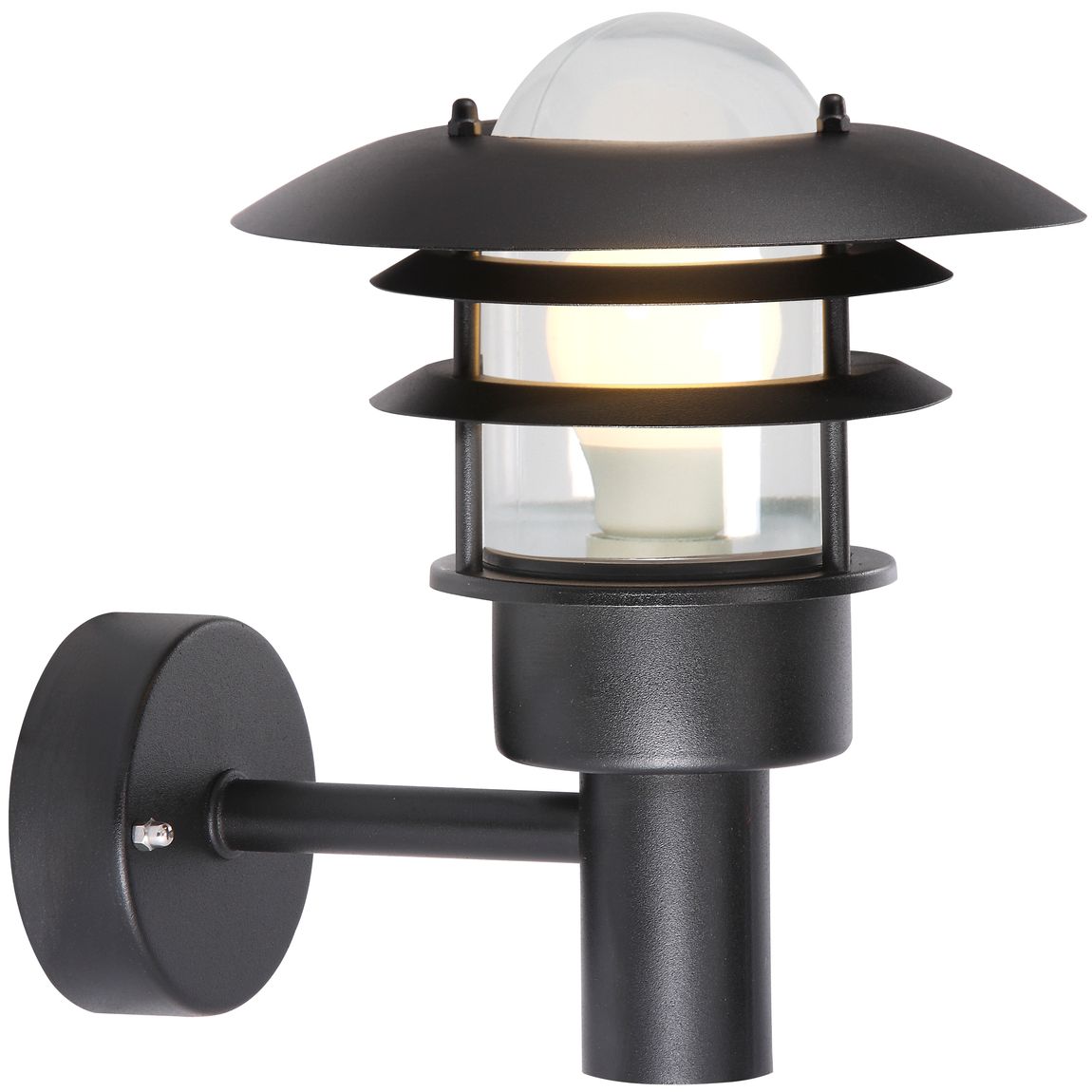 Lønstrup Wandlampe Ø 22 cm Outdoor Verzinkt Schwarz - Voelpe