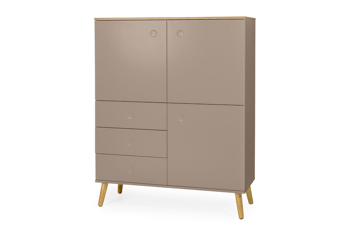 Tenzo Dot Highboard Taupe / Eiche