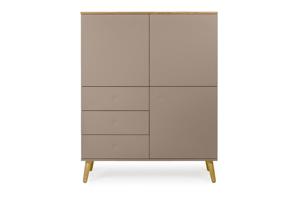 Tenzo Dot Highboard Taupe / Eiche