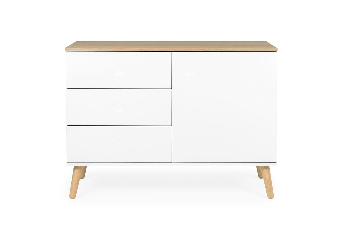 Tenzo Dot Sideboard 109 cm Weiß / Eiche