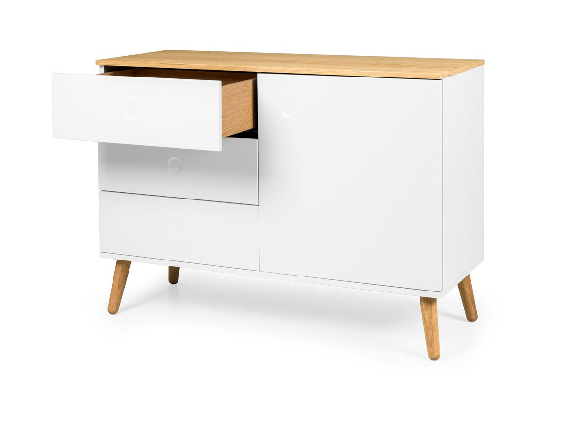 Tenzo Dot Sideboard 109 cm Weiß / Eiche