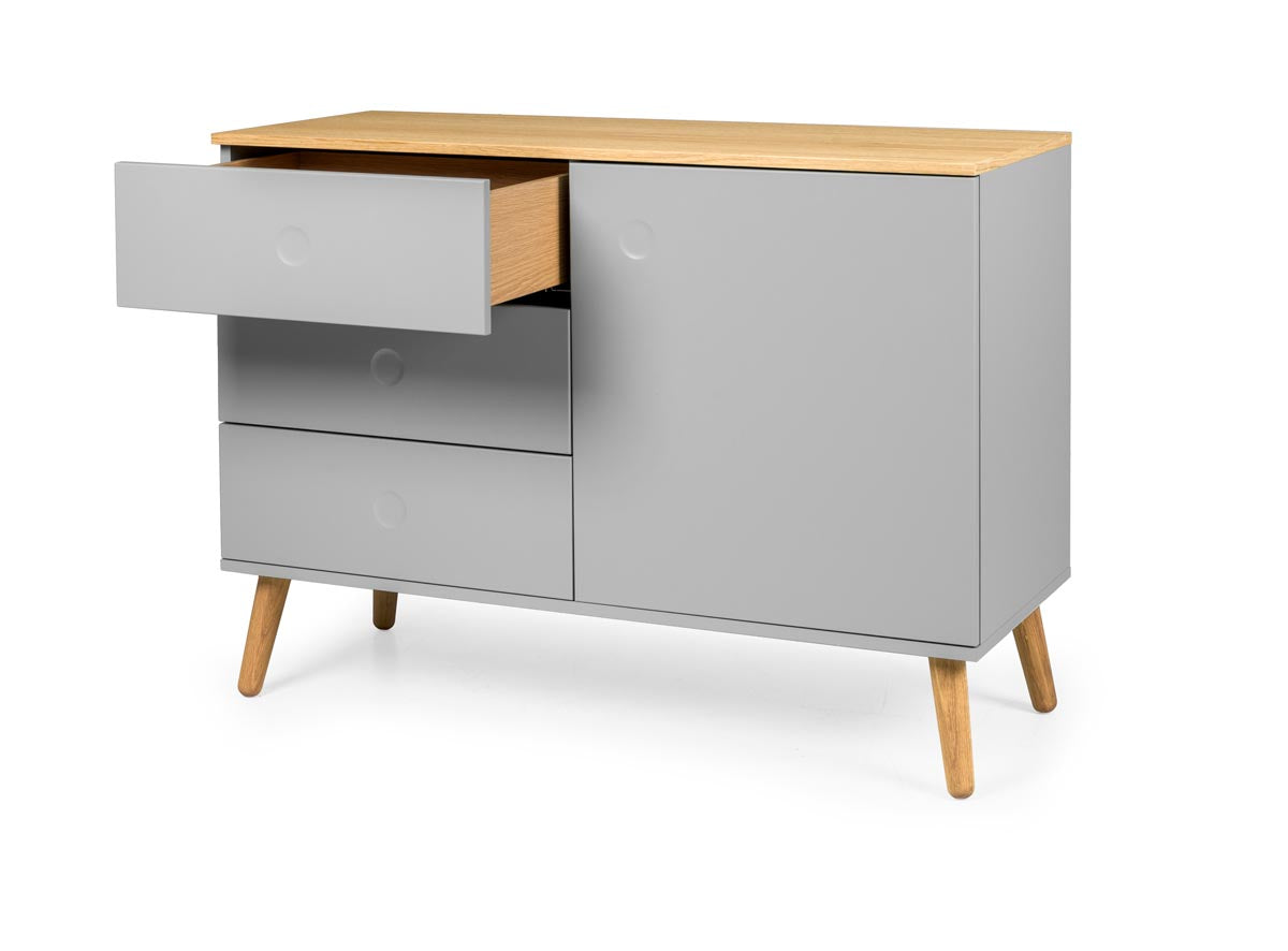 Tenzo Dot Sideboard 109 cm Grau / Eiche