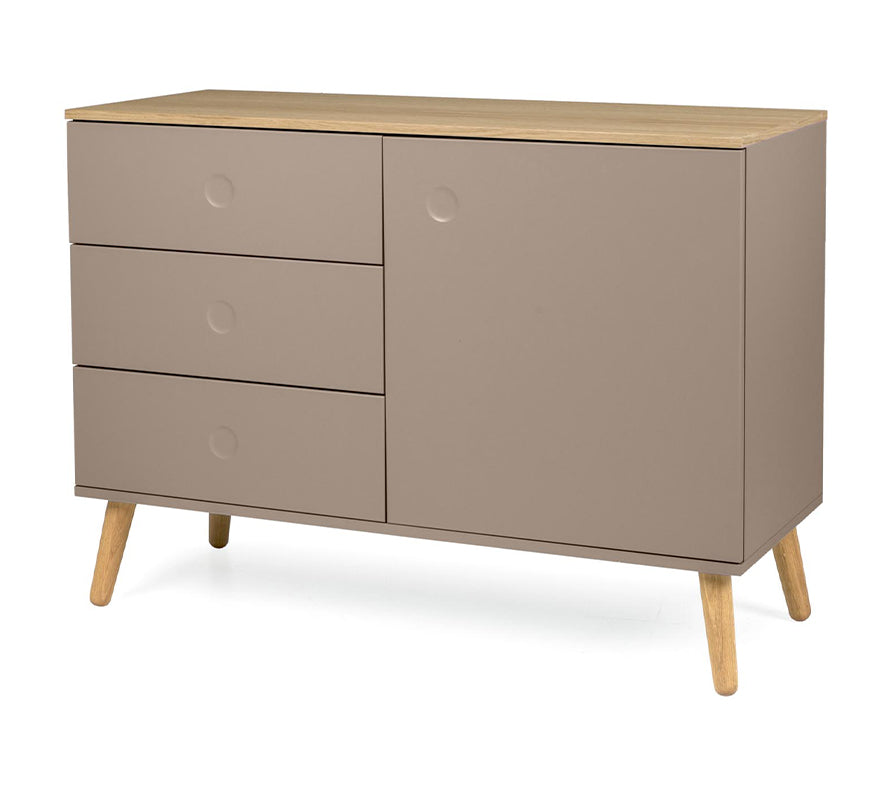 Tenzo Dot Sideboard 109 cm Taupe / Eiche