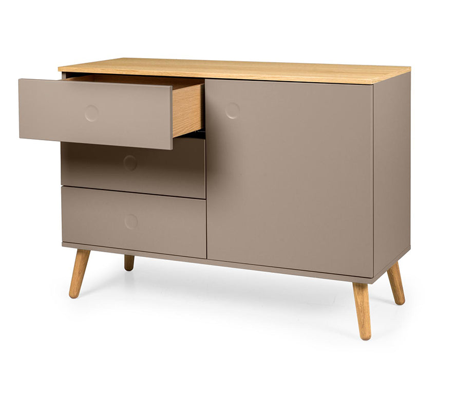 Tenzo Dot Sideboard 109 cm Taupe / Eiche