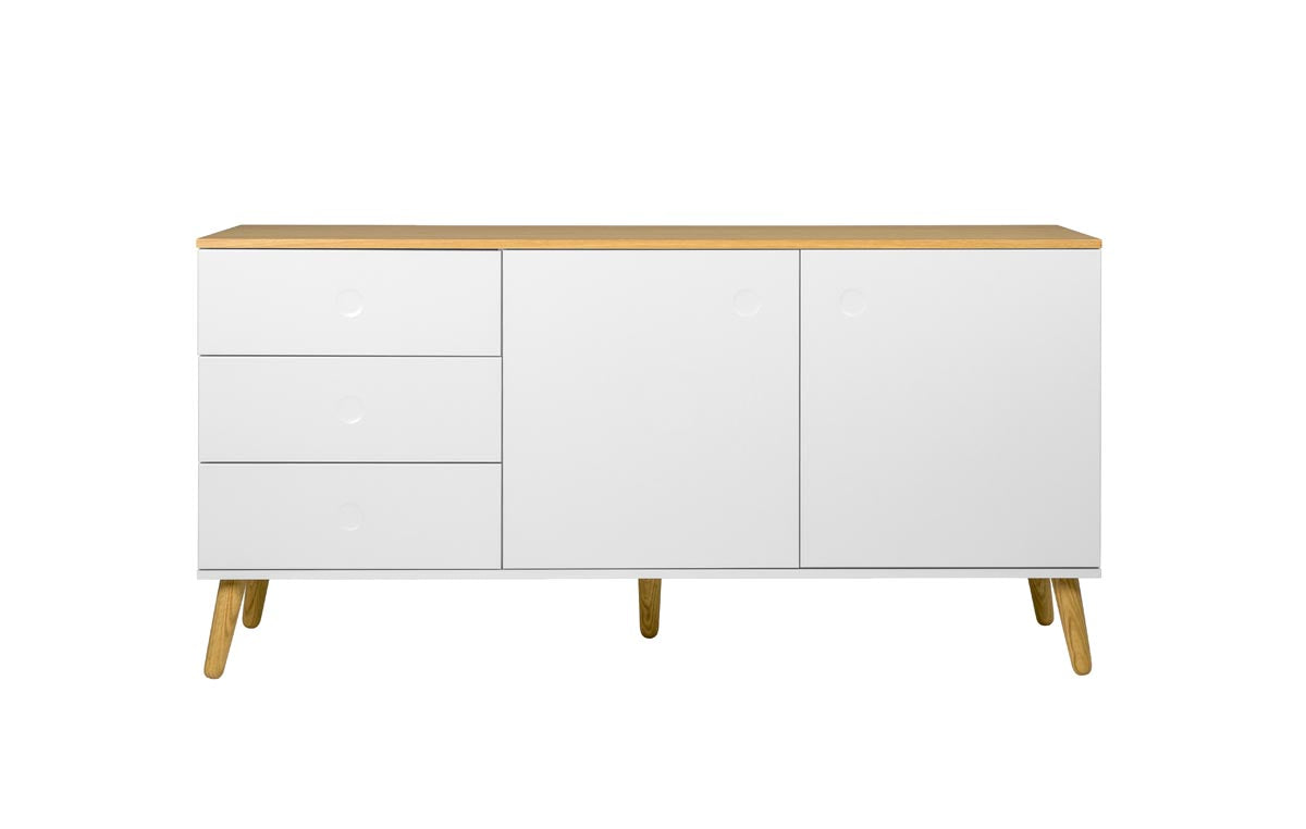 Tenzo Dot Sideboard 162 cm Weiß / Eiche