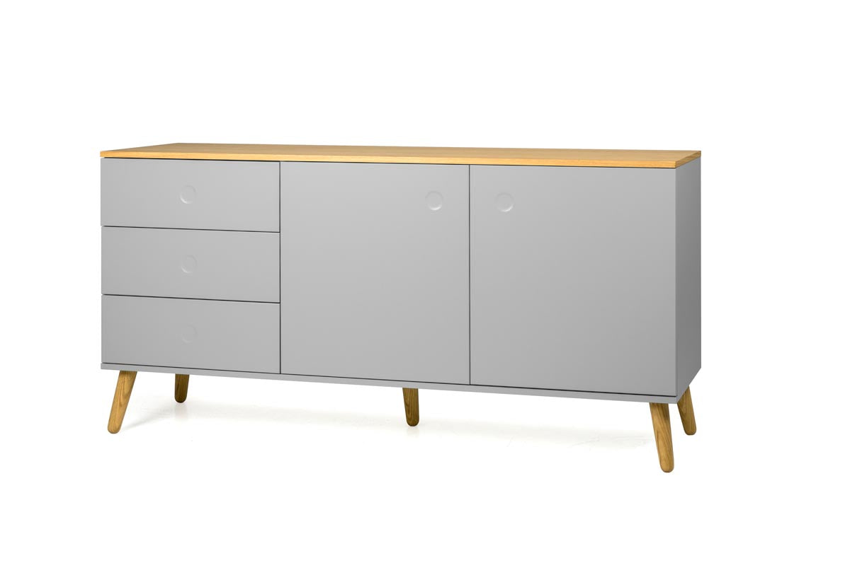 Tenzo Dot Sideboard 162 cm Grau / Eiche