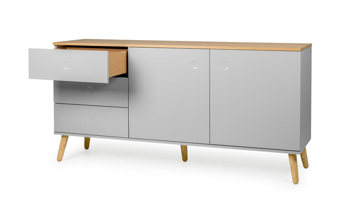 Tenzo Dot Sideboard 162 cm Grau / Eiche