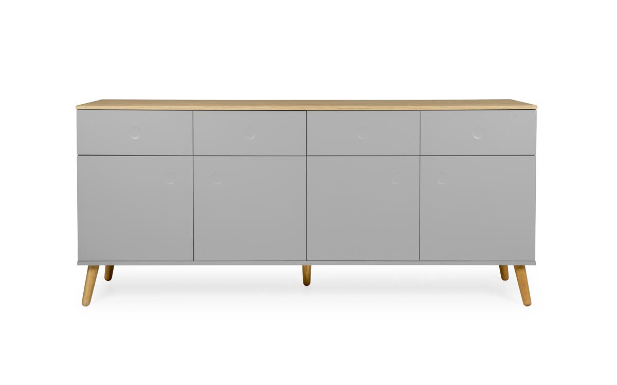 Tenzo Dot Sideboard 192 cm Grau / Eiche