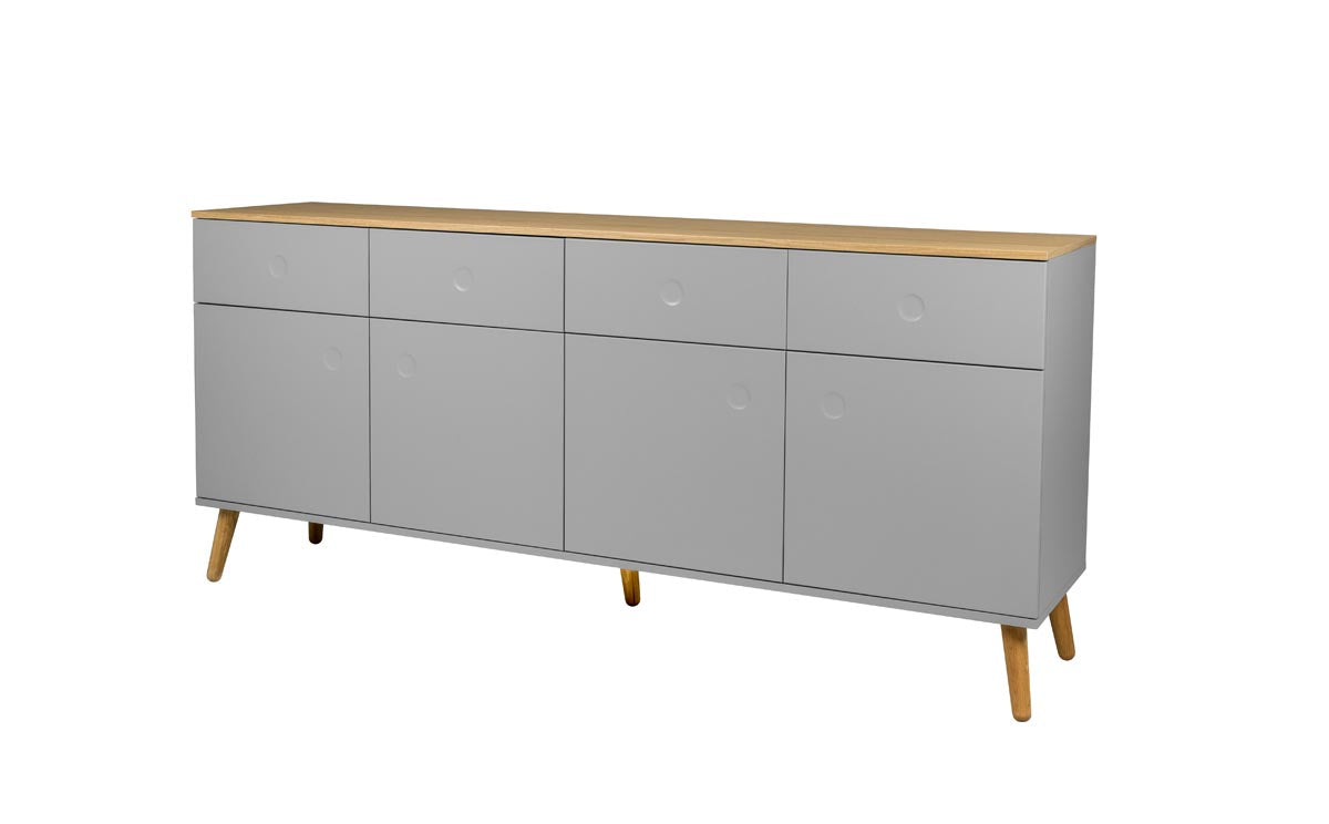 Tenzo Dot Sideboard 192 cm Grau / Eiche