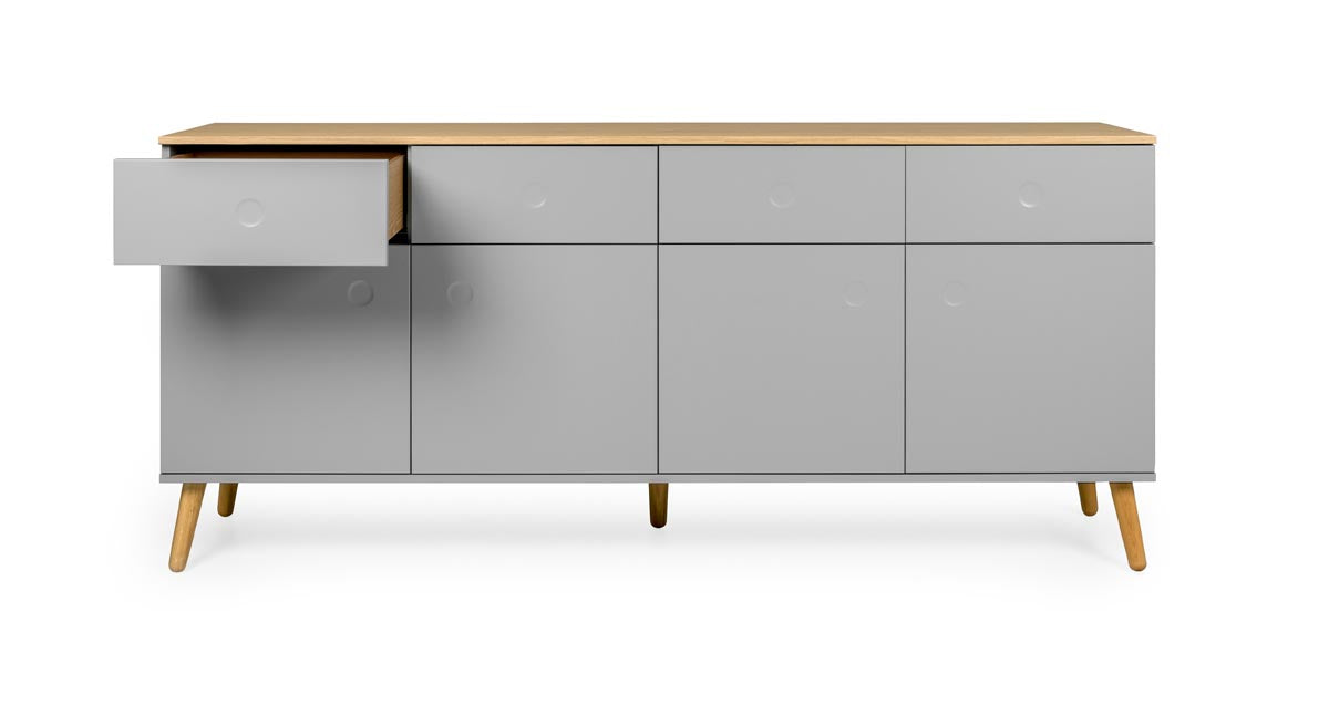 Tenzo Dot Sideboard 192 cm Grau / Eiche