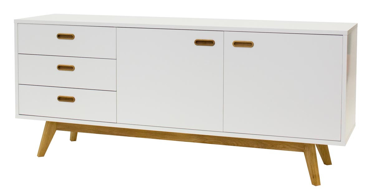 Tenzo Bess Sideboard 170 cm Weiß / Eiche