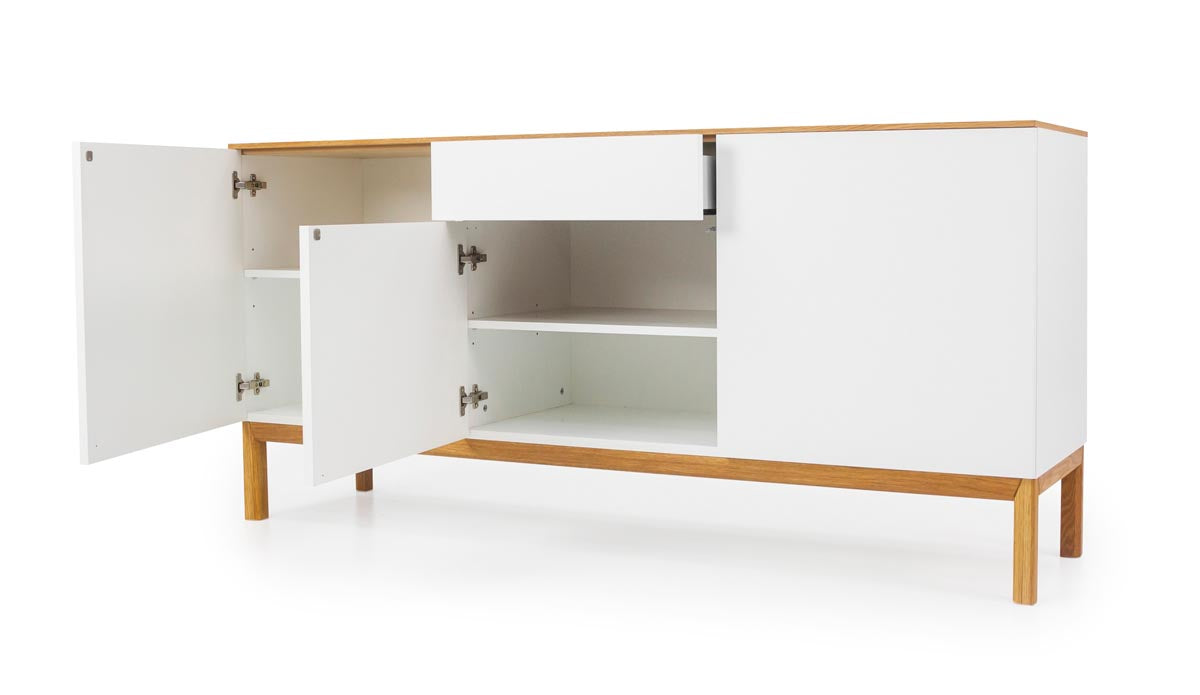 Tenzo Patch Sideboard 179 cm Weiß / Eiche