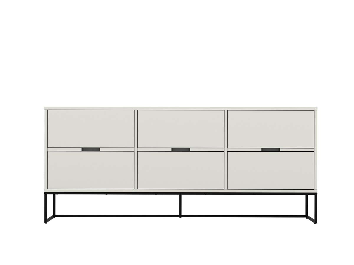 Tenzo Lipp Sideboard mit 6 Schubladen Weiß matt