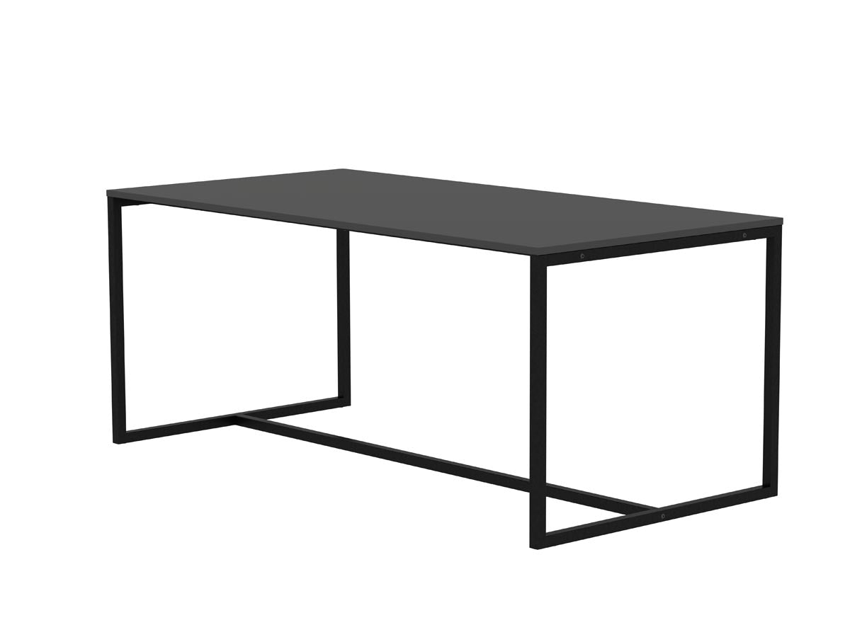 Tenzo Lipp Esstisch 180x90 cm Schwarz matt