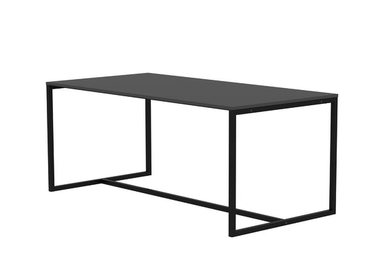 Tenzo Lipp Esstisch 180x90 cm Schwarz matt