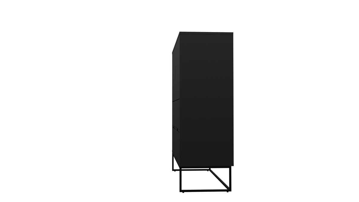 Tenzo Lipp Highboard Schwarz matt