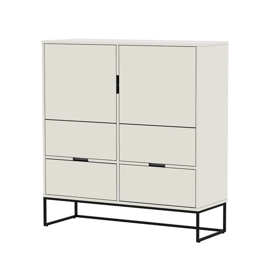 Tenzo Lipp Highboard Weiß matt