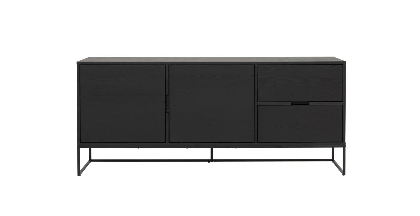 Tenzo Lipp Sideboard 176 cm Schwarz / Schwarz