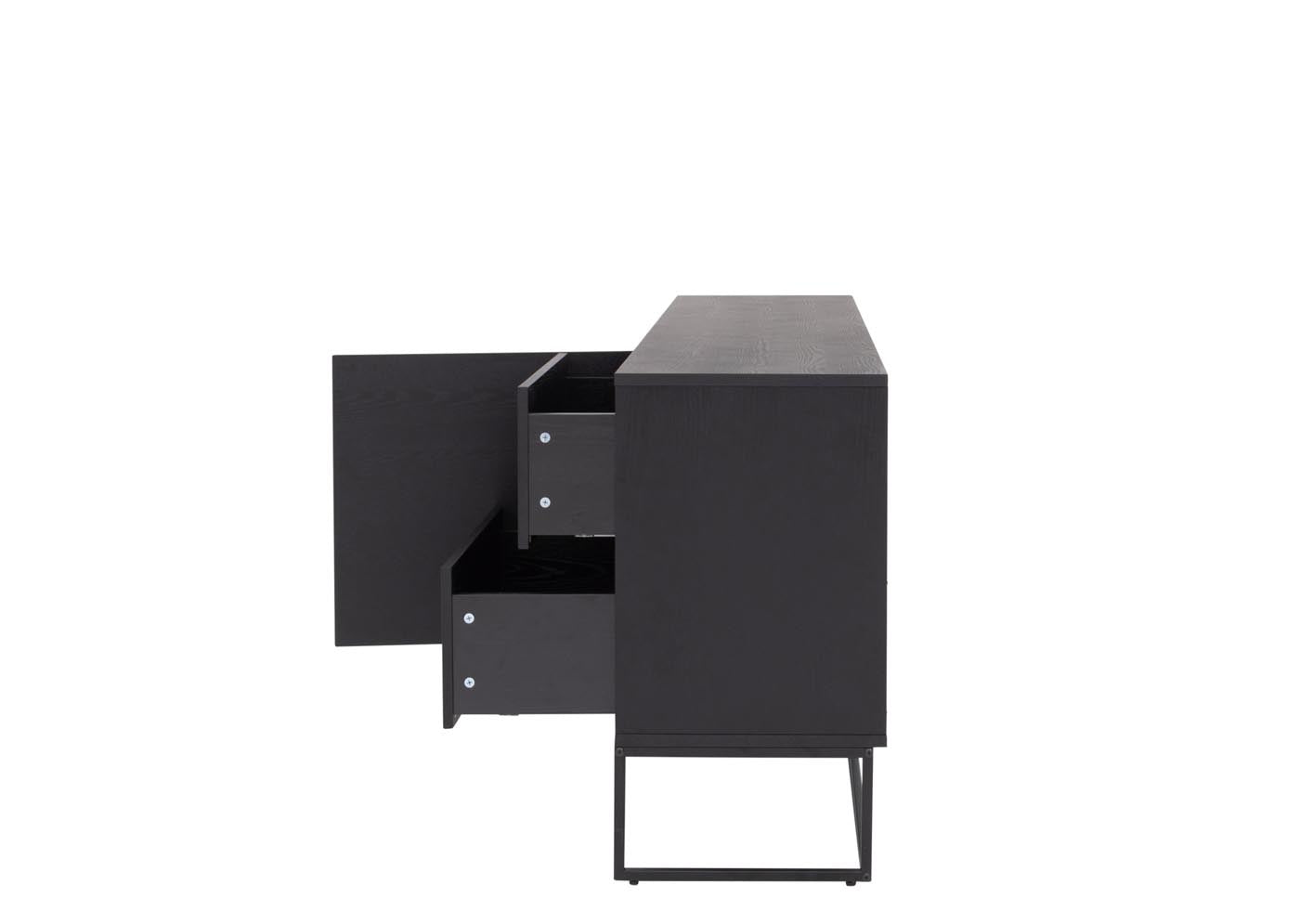 Tenzo Lipp Sideboard 176 cm Schwarz / Schwarz