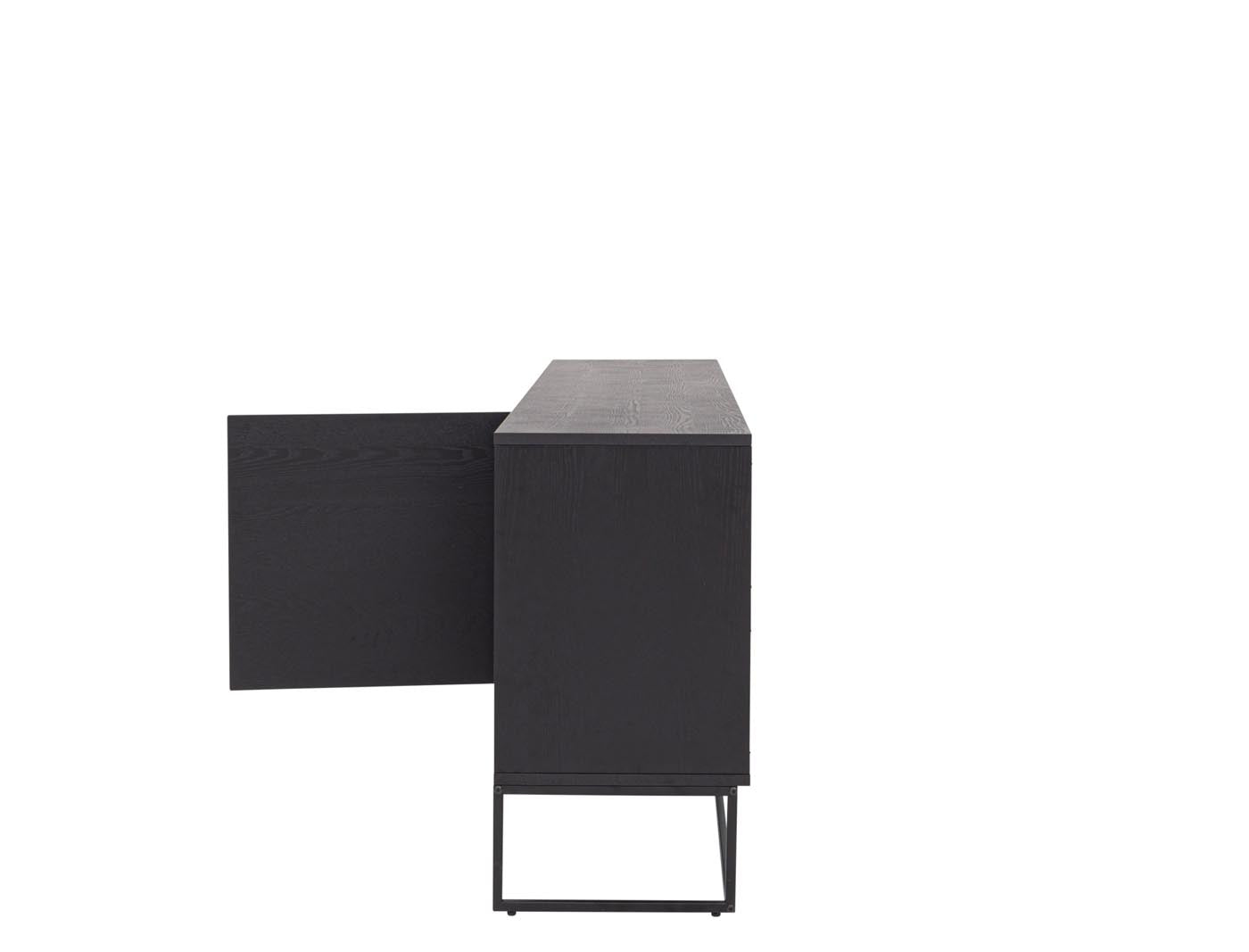 Tenzo Lipp Sideboard 176 cm Schwarz / Schwarz