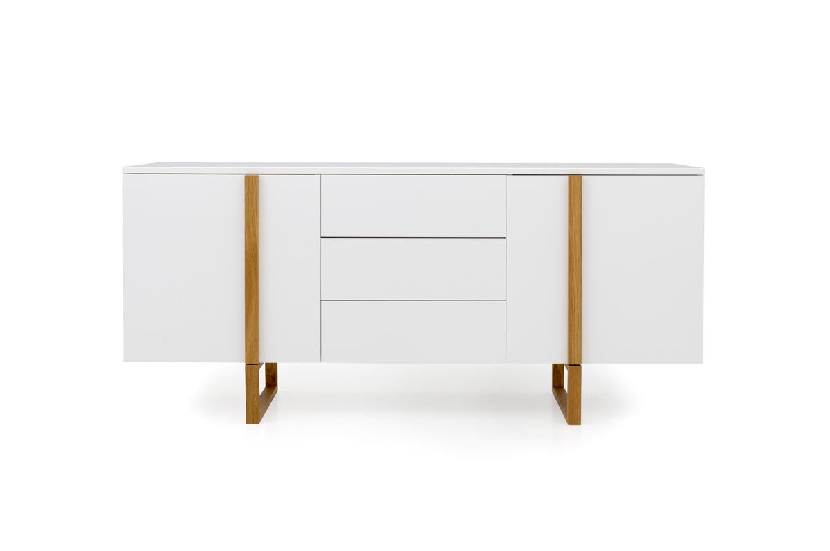 Tenzo Birka Sideboard 177 cm Weiß / Eiche