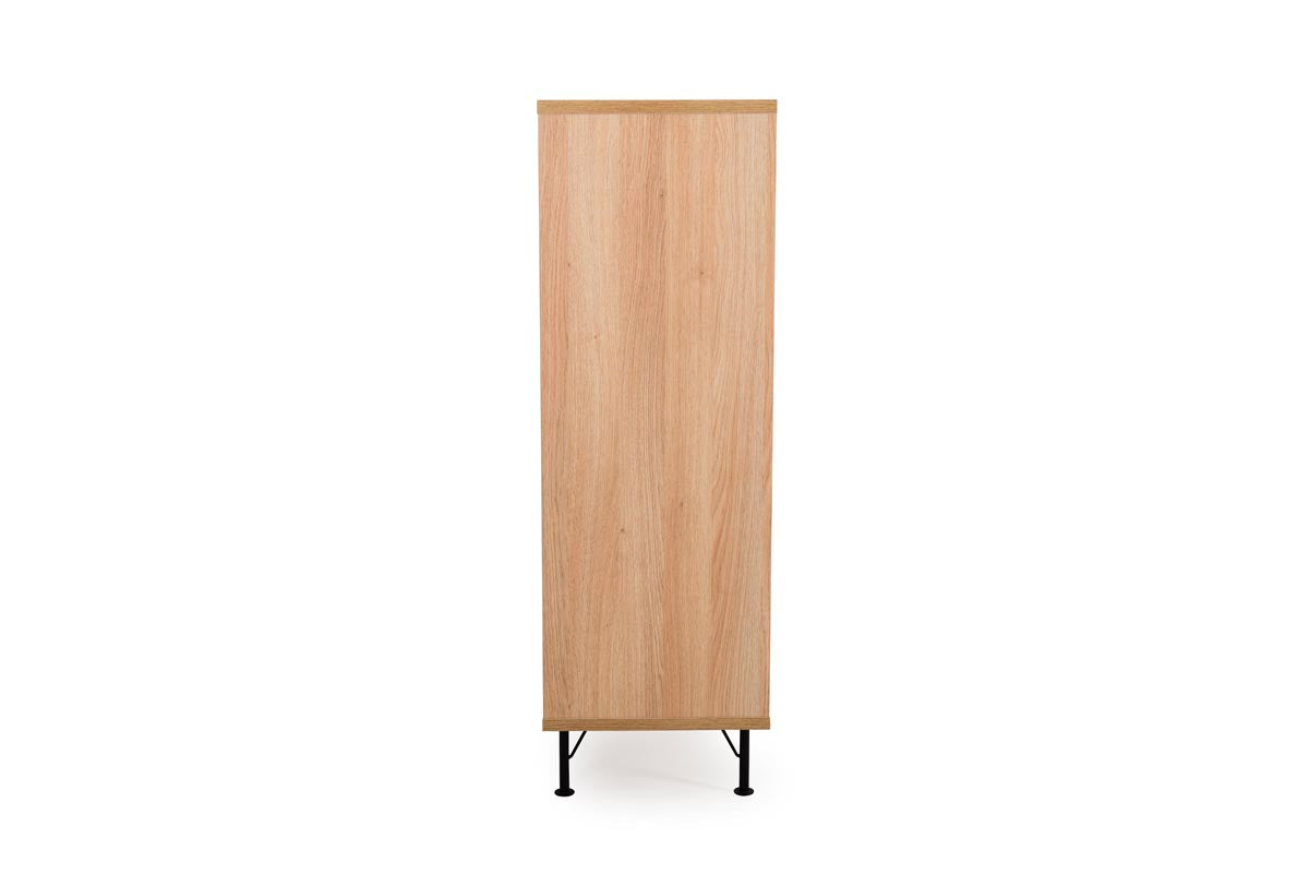 Tenzo Flow Designer Highboard klein Schwarz / Eiche