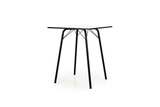 Tenzo Bar Bartisch 80x80 cm klein Weiß / Schwarz