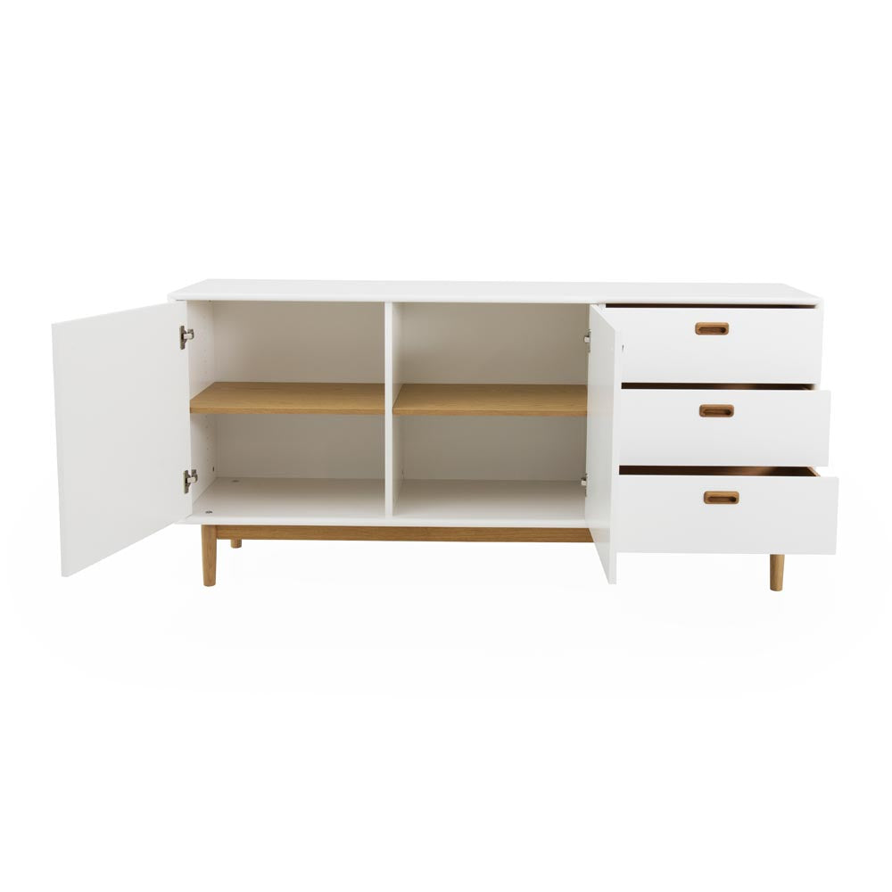 Tenzo Svea Sideboard 170 cm Weiß / Eiche