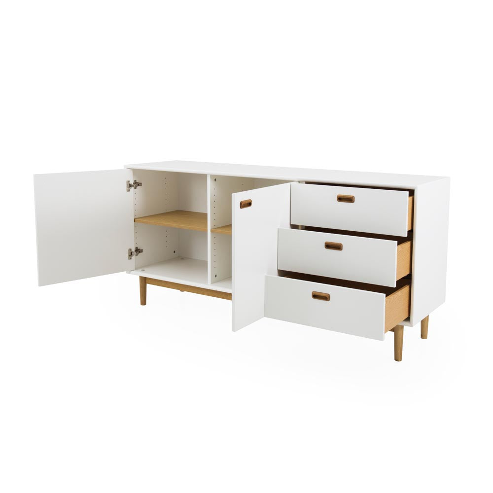 Tenzo Svea Sideboard 170 cm Weiß / Eiche