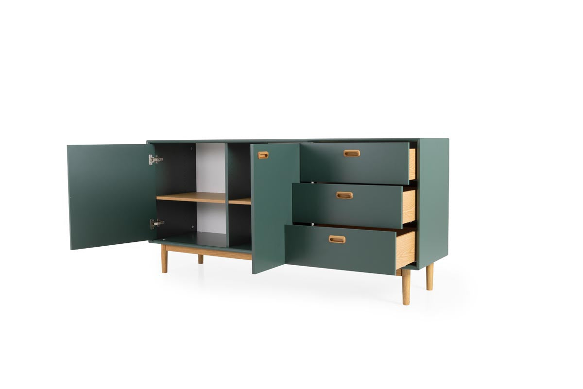 Tenzo Svea Sideboard 170 cm Grün / Eiche