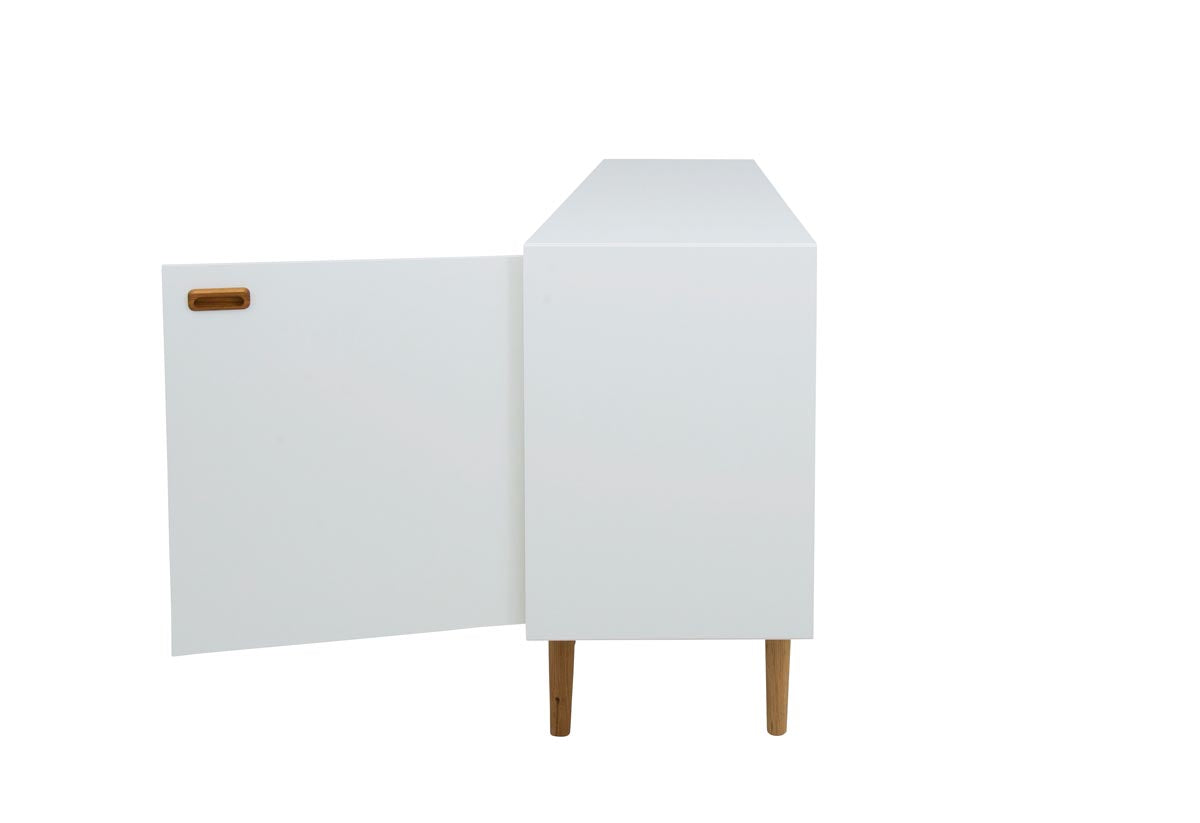 Tenzo Svea Sideboard 225 cm Weiß / Eiche