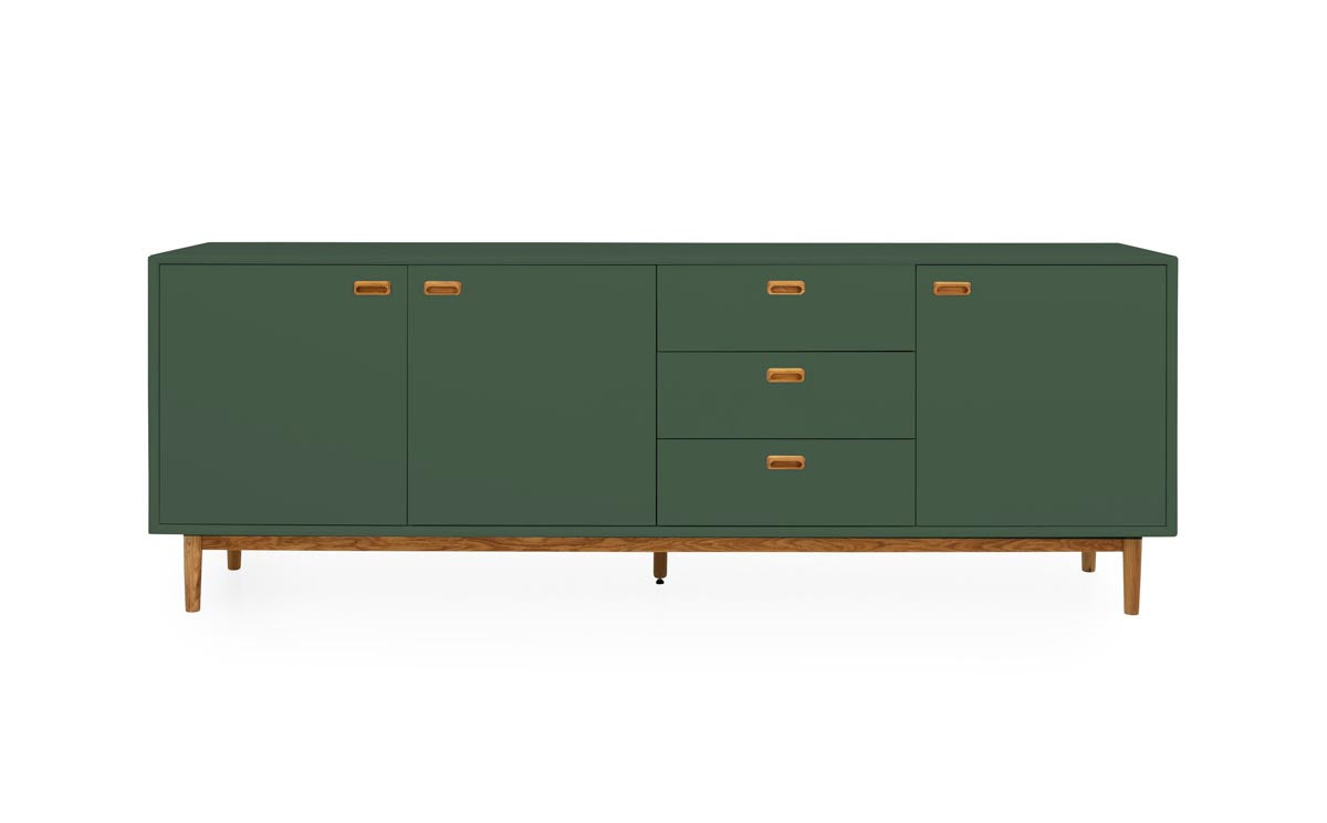 Tenzo Svea Sideboard 225 cm Grün / Eiche